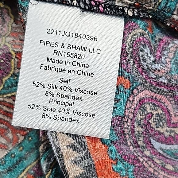 Veronica Beard Simmons‎ Silk-Blend Puff-Sleeve Ruched Blouse Women's 4  - Small - Picture 6 of 12